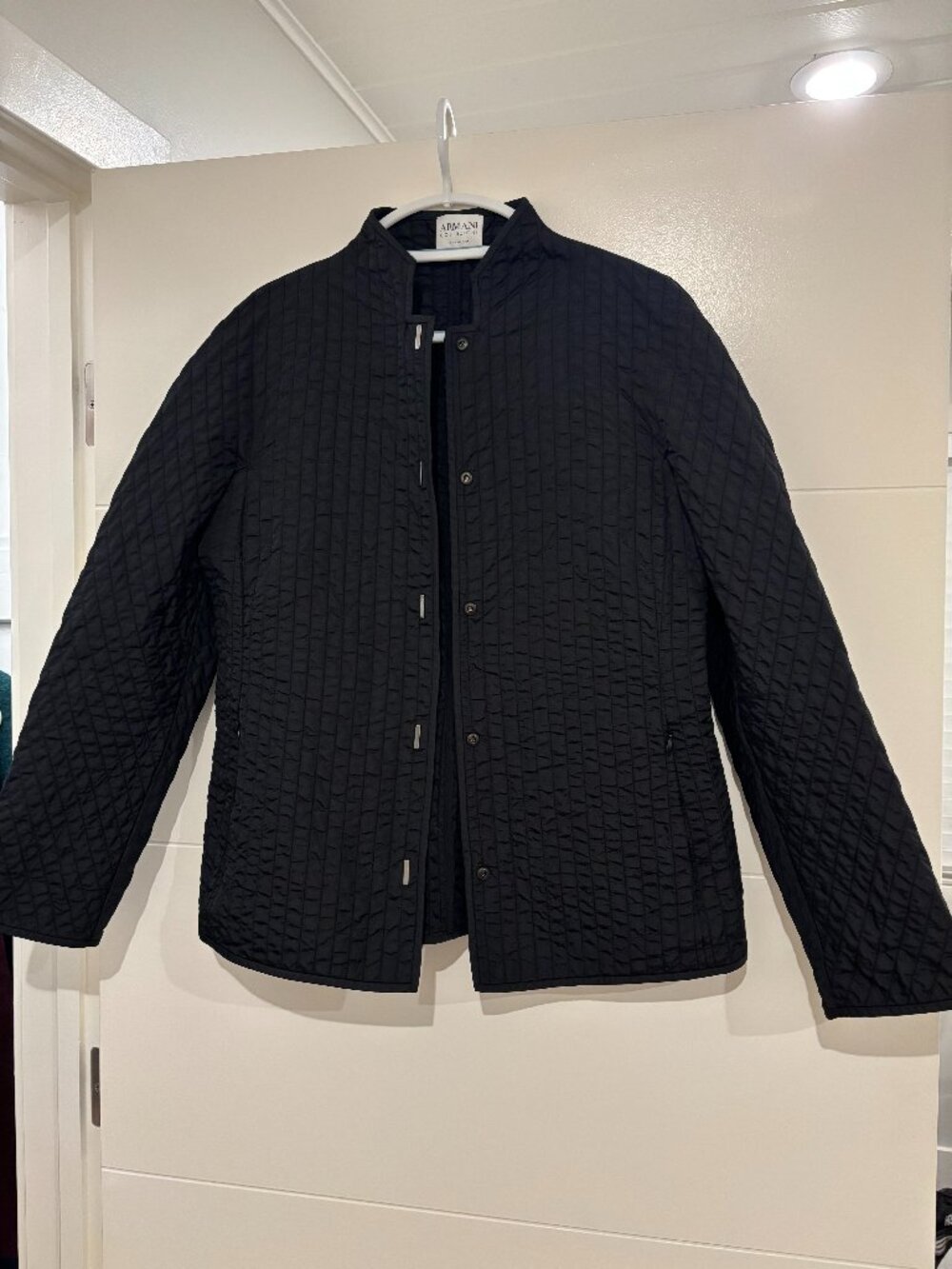 Armani Collezioni Quilted Snap Up Jacket -sz 10